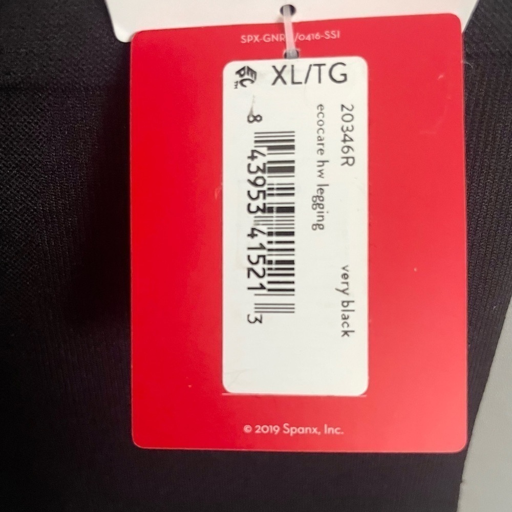 Spanx EcoCare‎ High Waisted Seamless Leggings Very Black NWT - Picture 8 of 12